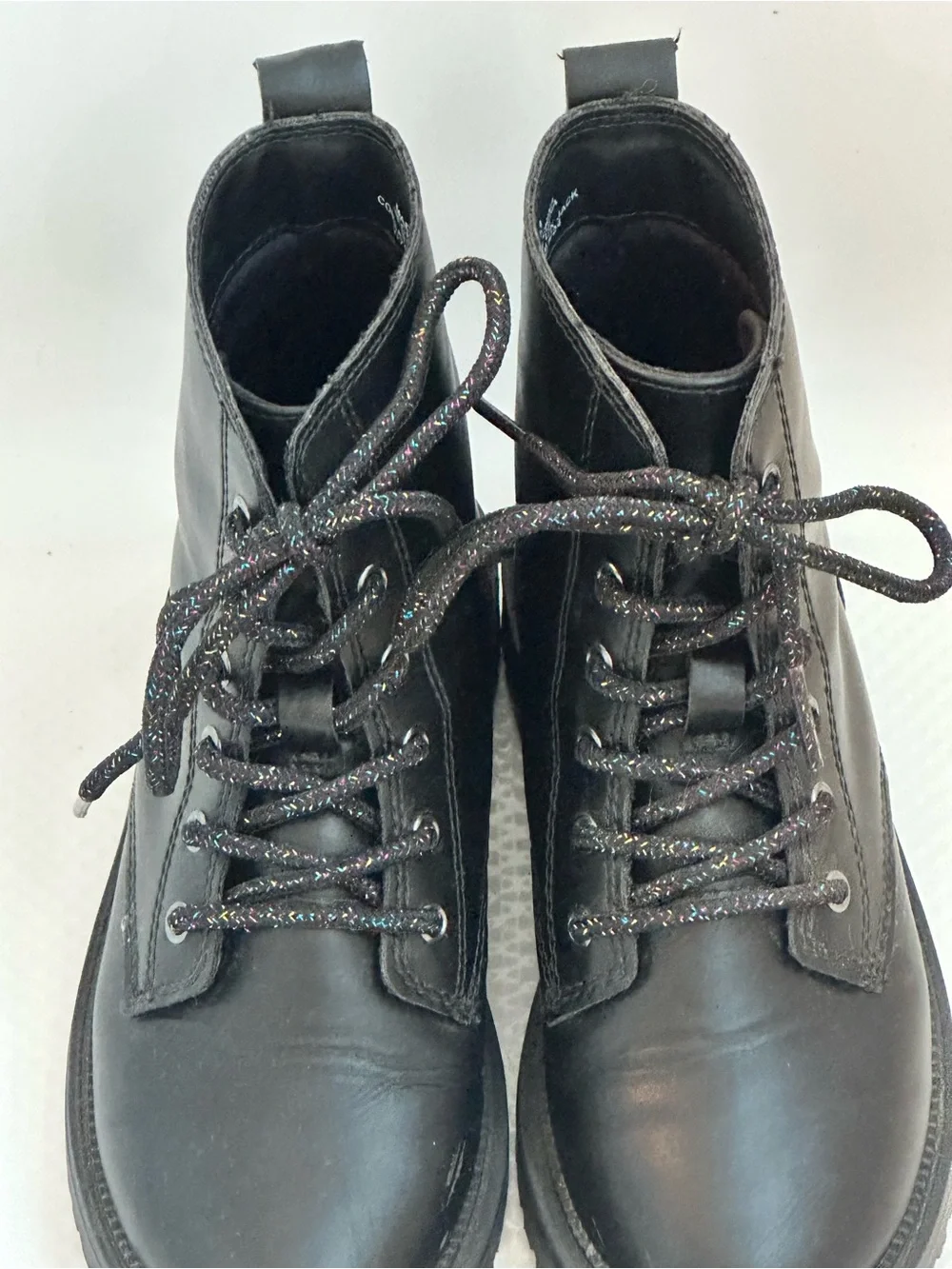 Old Navy Black Lace-Up Boots